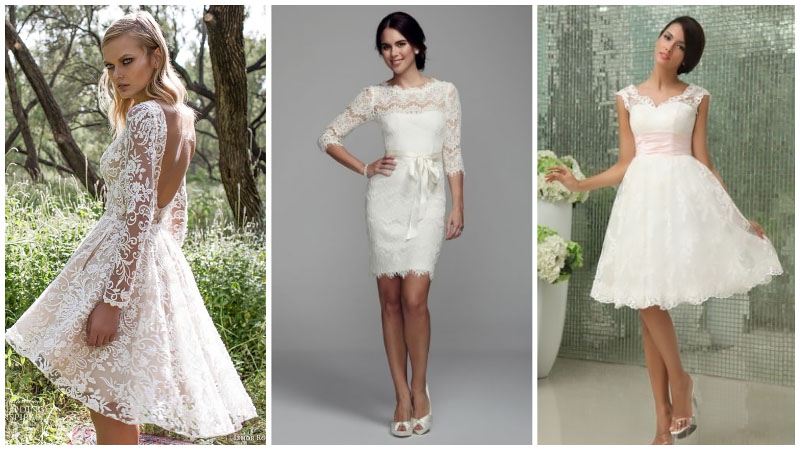 lace short dress styles for wedding