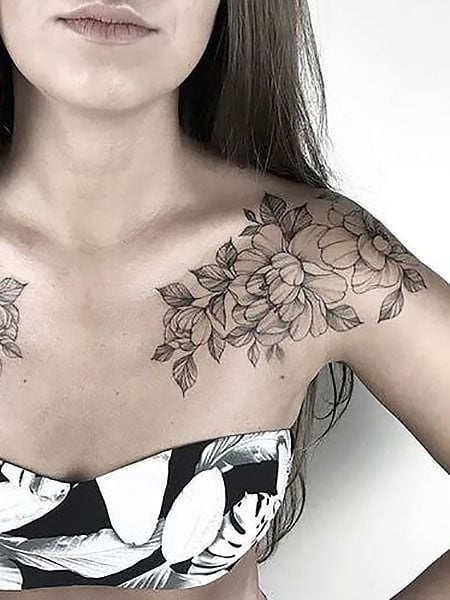 100 Nice and Creative Chest Tattoo Ideas  Art and Design  Chest tattoos  for women Tattoos for women flowers Tattoos for women
