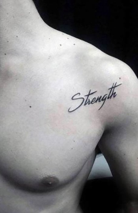 word tattoo designs for men on back