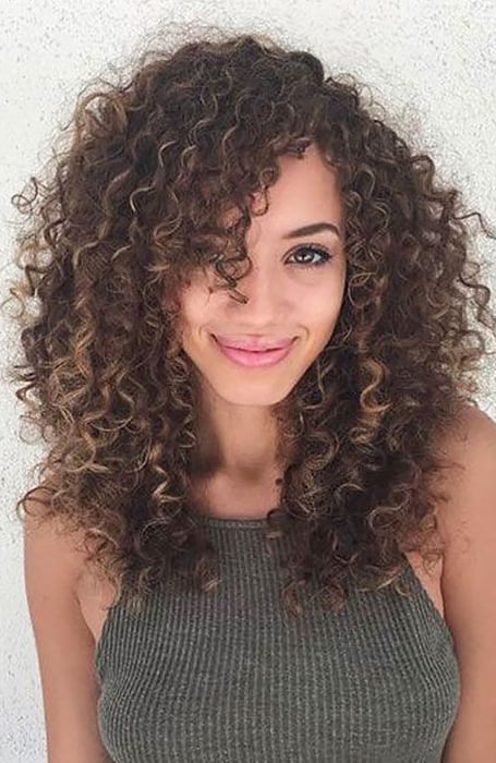 Hairstyles For Long Curly Hair With Bangs