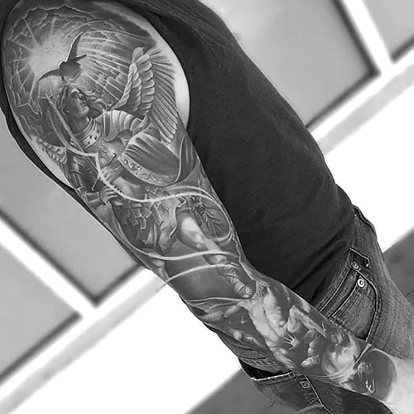 Medieval tattoo Knight tattoo Sleeve tattoos