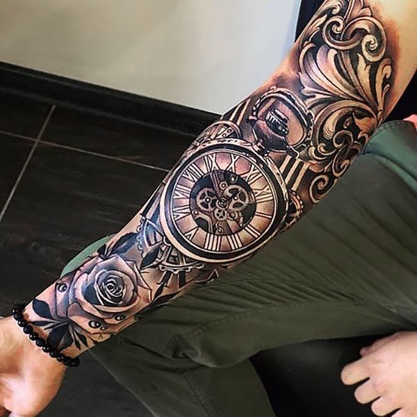 100 Awesome Examples of Full Sleeve Tattoo Ideas  Art and Design  Men tattoos  arm sleeve Tiger tattoo sleeve Lion tattoo sleeves