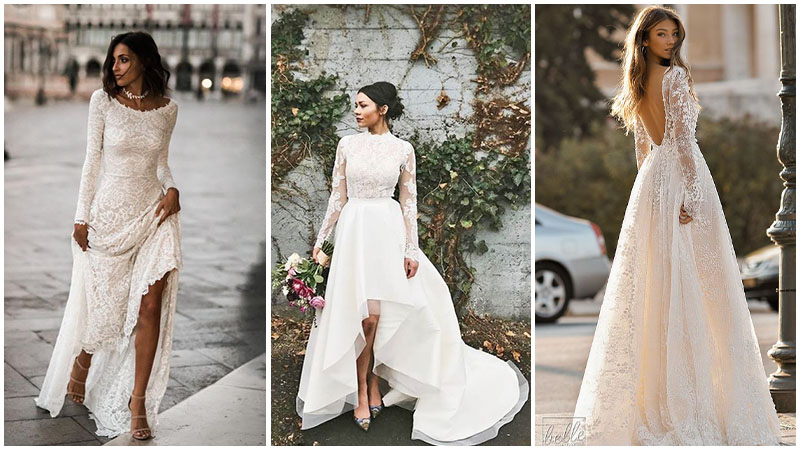 best long sleeve wedding dress designers