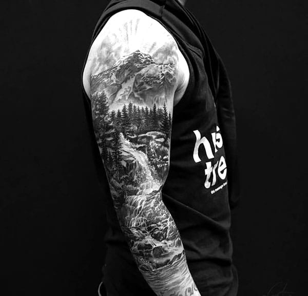 75 Black And White Tattoos For Men  Masculine Ink Designs  Pattern tattoo  Geometric sleeve tattoo Geometric tattoos men