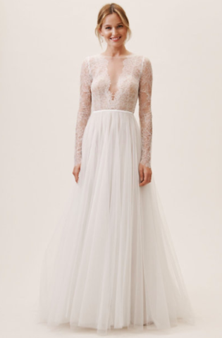 long wedding dresses with sleeves