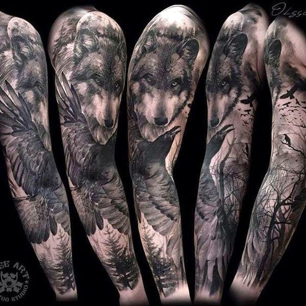 Tatuagens no antebraço 100 desenhos masculinos incríveis Eu amo tatuagens  in 2020 Tattoo sleeve designs Tattoos Sleeve tattoos Wolf Tattoo HD  phone wallpaper  Pxfuel