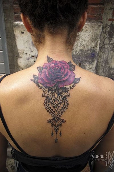 Tattoo uploaded by Colby Morton  Rose and Lace Thigh Tattoo  Tattoodo
