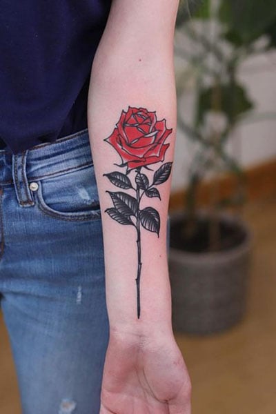 Enticing Full-Size Rose Tattoo | Tattoo Ink Master