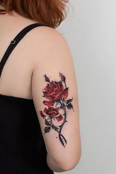 380 Drawing Of A Rose Bush Tattoo Illustrations RoyaltyFree Vector  Graphics  Clip Art  iStock