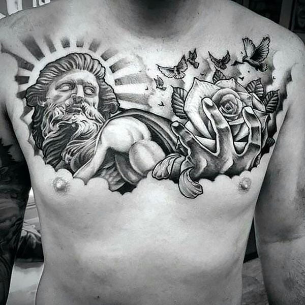 35 Mind Blowing Chest Tattoos For Men That You Would Love To Have  Psycho  Tats