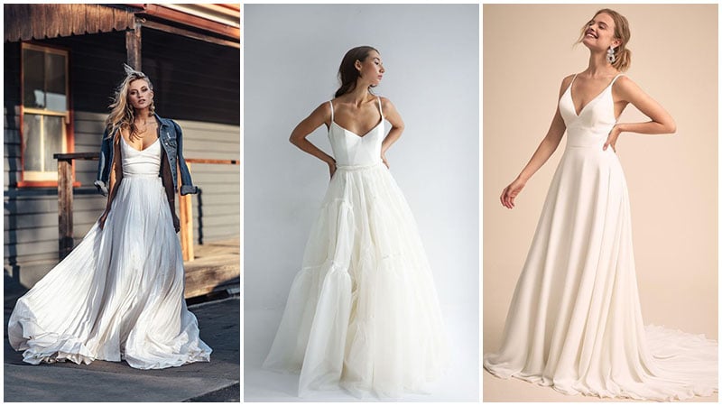 plain bridal dresses