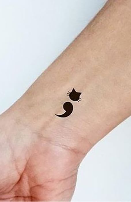 Your story aint over yet A semicolon tattoo by veerhe  Flickr