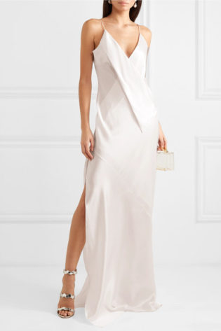 silk simple gown
