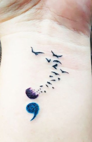 30 Semicolon Tattoo Designs Ideas & Meaning - The Trend Spotter