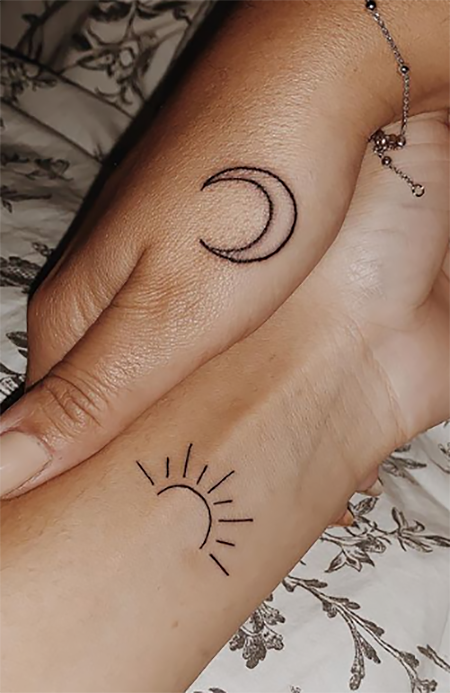 sun and moon best friends tattoo  KickAss Things
