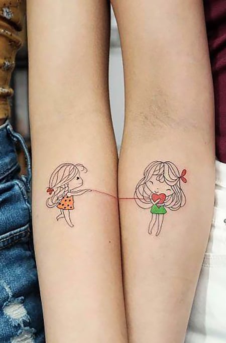 100 Sister Tattoos for Special Bonding  Sisters tattoo Infinity tattoos  Unique sister tattoos