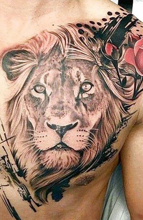 Lion Geometric Tattoo Images