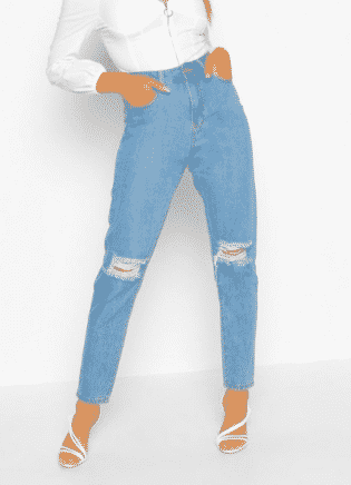 light colored mom jeans