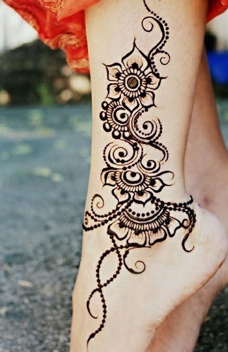 Simple beautiful feet mehndi designs for beginners | Easy leg henna mehndi  designs | - YouTube