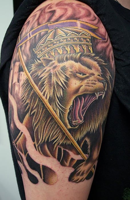 Lion of Judah and Elijah by Ryan El Dugi Lewis TattooNOW