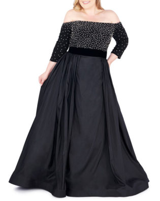best evening gown style for plus size