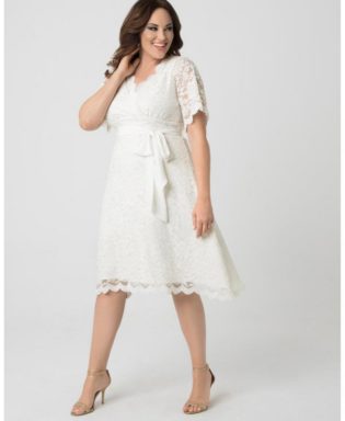 simple white dress plus size