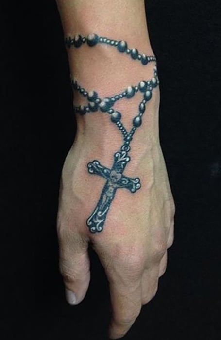 87+ Beaded Rosary Tattoo Designs + Ideas - Tattoo Glee