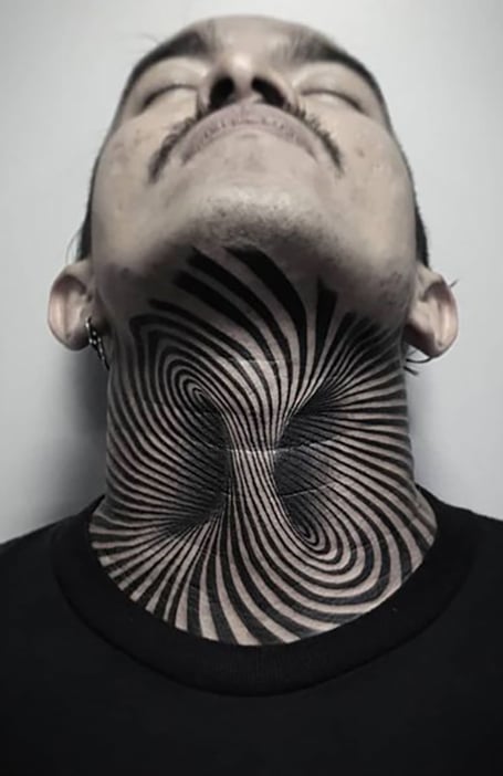 Black and grey neck tattoo by  Dark Age Tattoo Studio  Facebook