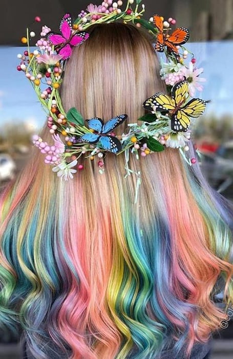 15 Cool Rainbow Hair Color Ideas To Rock In 2021 The