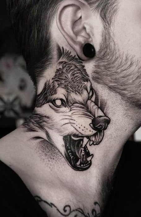 Closed Casket Custom Tattoos  jamesbtattoos Got to did this wolf on a  throat If your looking for colour neotraditional hit me up  closedcaskettattoos closedcaskettattoos closedcaskettattoos Please  contact InfoClosedCasketca for booking 