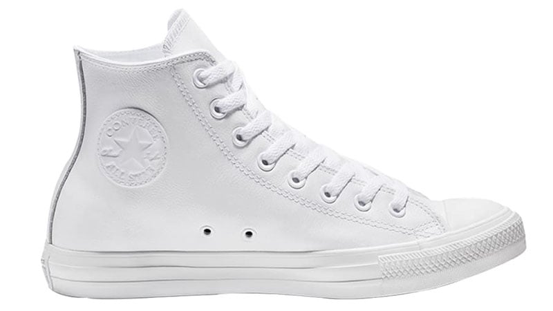 converse high white leather