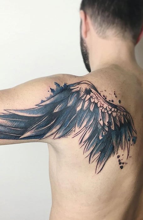 Shoulder Abstract Tattoo by Proskura Art
