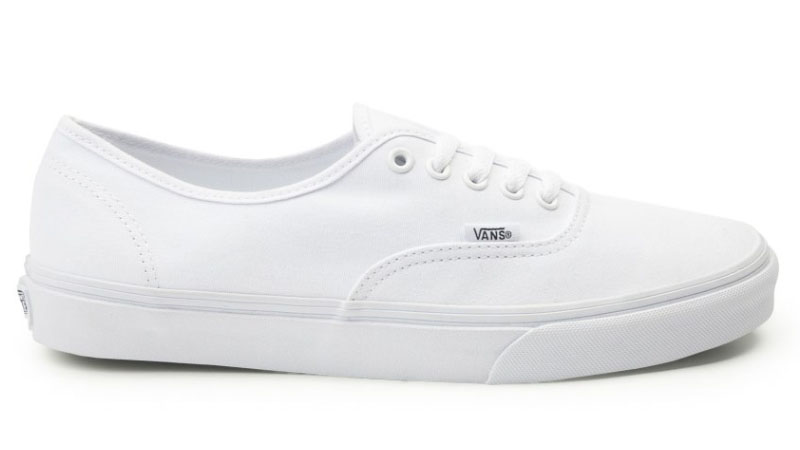 vans all white sneakers