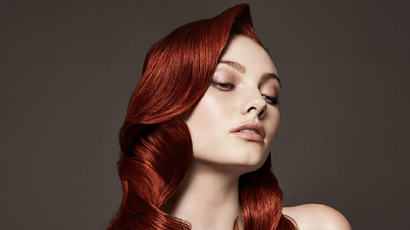 bright red hair with black underneath