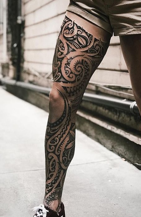 27+ Coolest leg sleeve tattoo designs for men in different styles