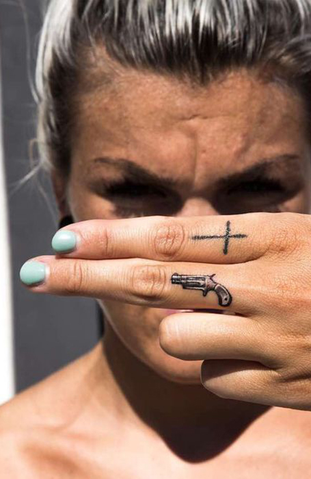 Gun Tattoo On Finger  Tattoo Designs Tattoo Pictures