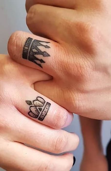 Crown finger tattoo   Crown finger tattoo Finger tattoos Ring finger  tattoos