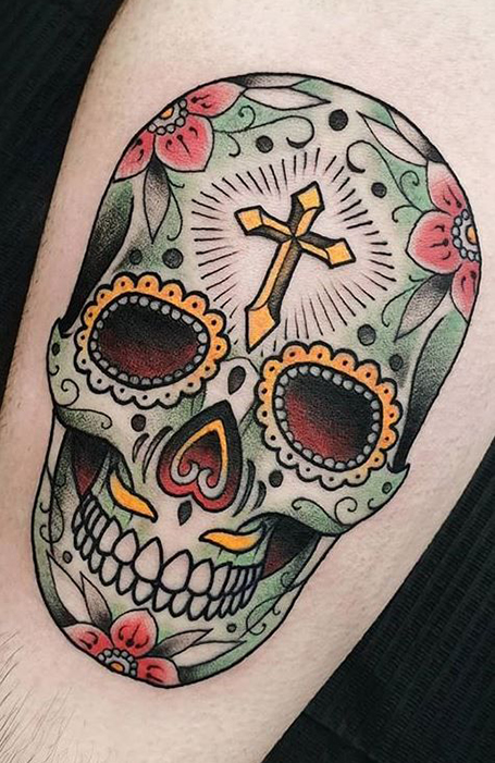 50 Best Sugar Skull Tattoo Designs  What The Tattoos Mean  YourTango