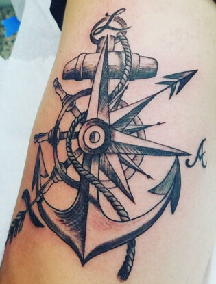 20 Cool Compass Tattoo Designs & Meaning - The Trend Spotter