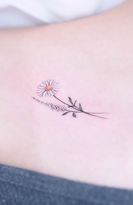 Buy Wildflower Temporary Tattoo  Sternum Tattoo  Floral Tattoo  Online  in India  Etsy