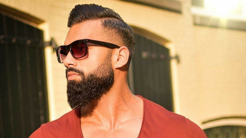 skin fade with beard trimmer