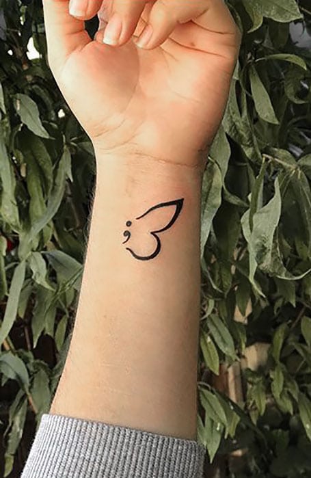 Semicolon tattoos raise awareness about mental illness