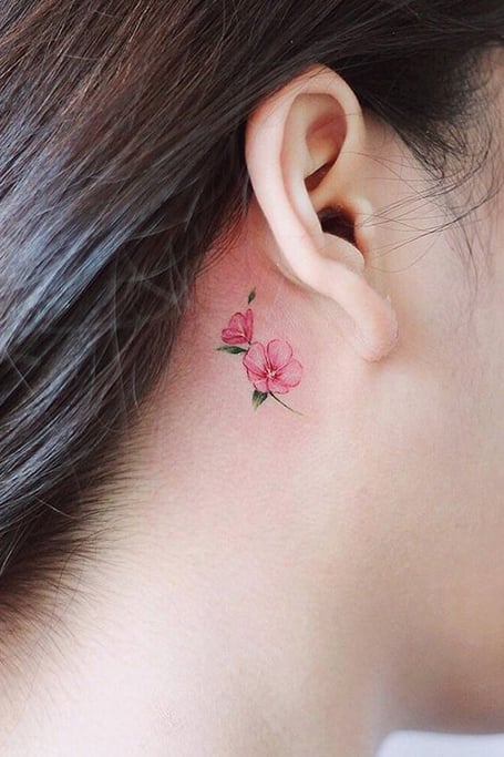 Ear Tattoos 31 Gorgeous Creative And Mostly Tiny Tats