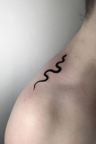 snake tattoo minimalist