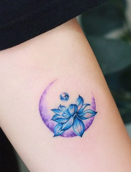 httpswwwgooglecomblankhtml  Blue lotus tattoo Colorful flower  tattoo Flower tattoo