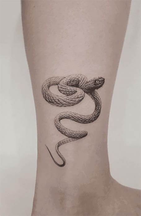 SMALL SNAKE TATTOO TIME LAPSE 타투 영상 - YouTube