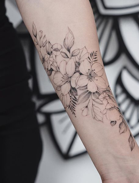 Flower Tattoo on Forearm  Forearm flower tattoo Forearm tattoo women  Small forearm tattoos