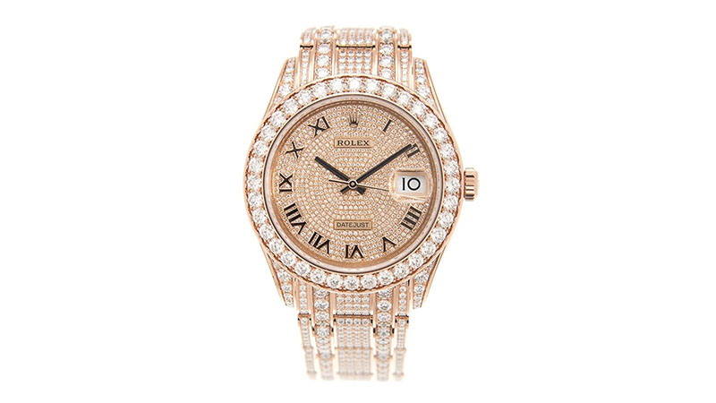 rolex pearlmaster 18kt everose gold women's automatic watch