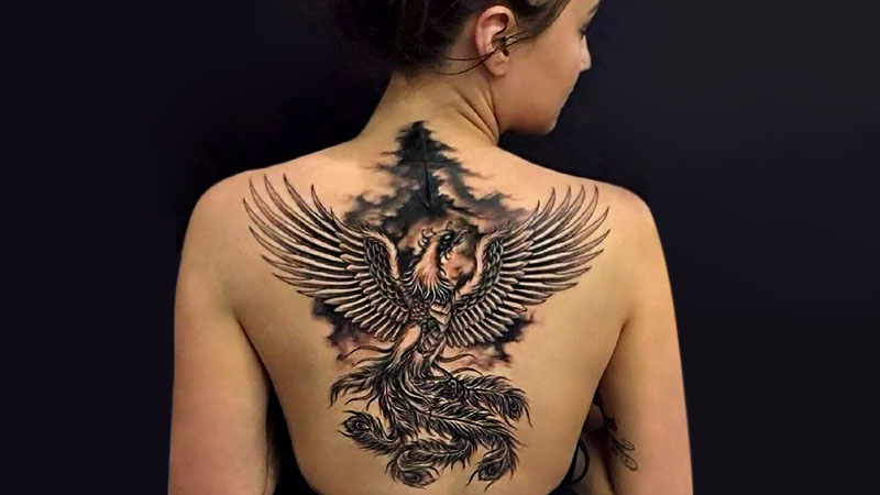 scorpio tattoo with Phoenix wings  Scorpio sign tattoos Scorpio tattoo  Scorpio zodiac tattoos