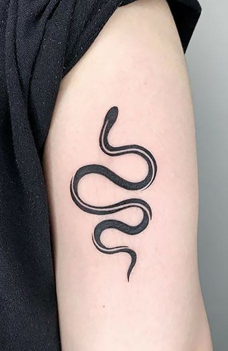 25 Amazing Small Snake Tattoo Ideas  Designs  PetPress  Snake tattoo  design Tattoos for women Small snake tattoo
